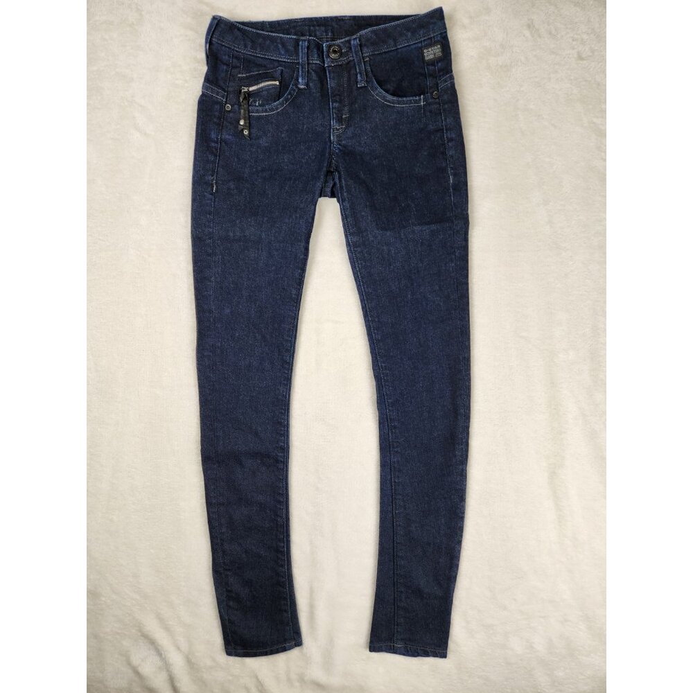 G-Star Raw New Ocean Skinny Jeans Women Size W24 X L30 Dark Blue